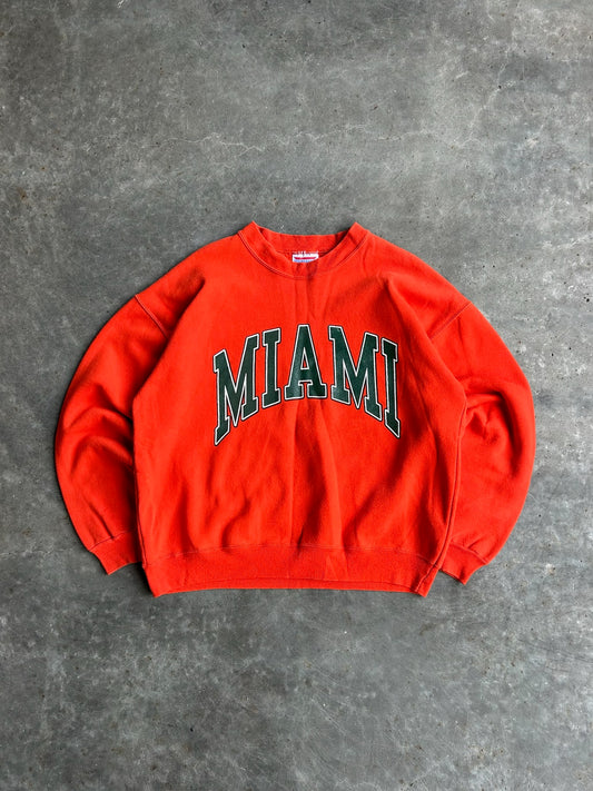 Vintage Miami Hurricanes Crew - L