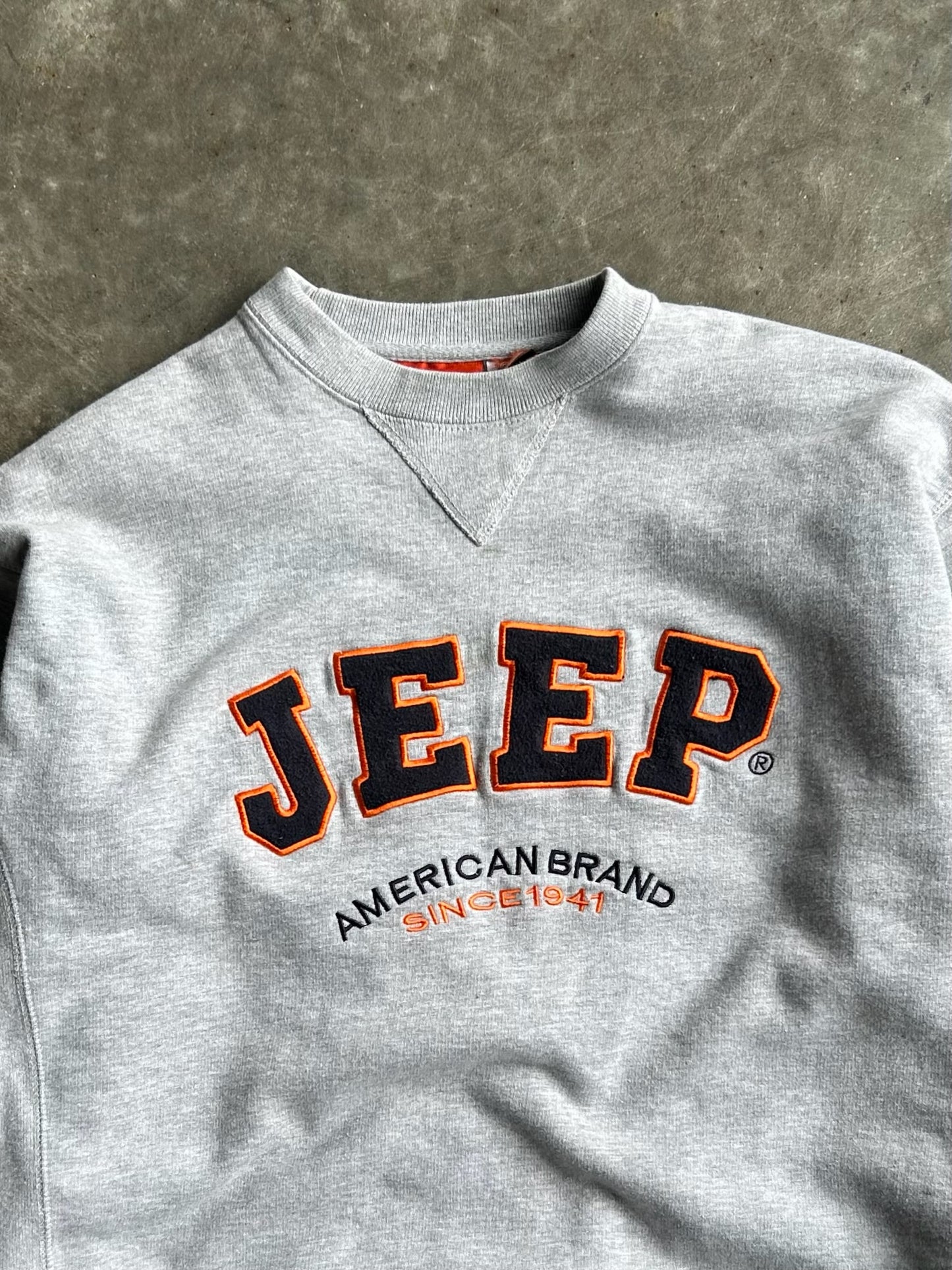 Vintage Grey Jeep Crew - XL