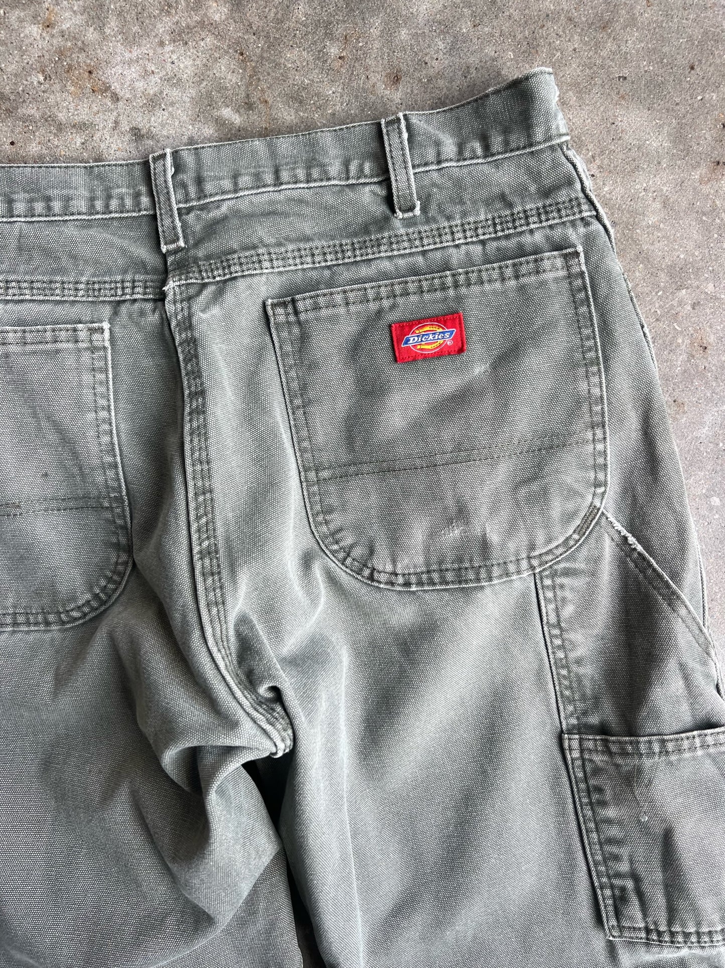 Vintage Faded Green Dickies Carpenter Pants - 34