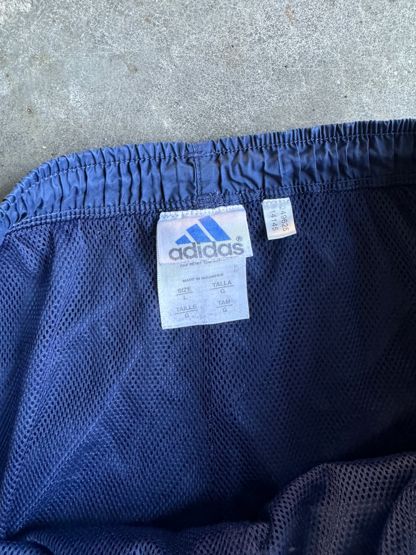 Vintage Navy Adidas Track Pants - L