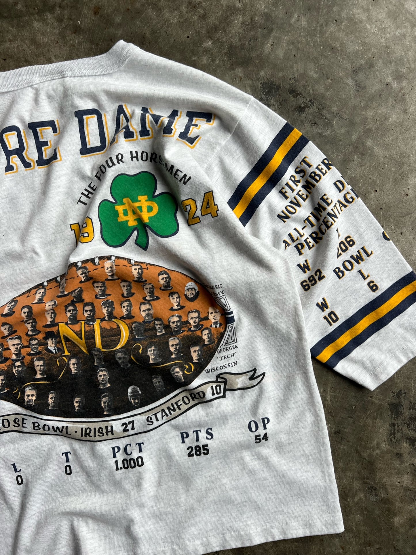 Vintage University Of Notre Dame Long Gone Shirt - L