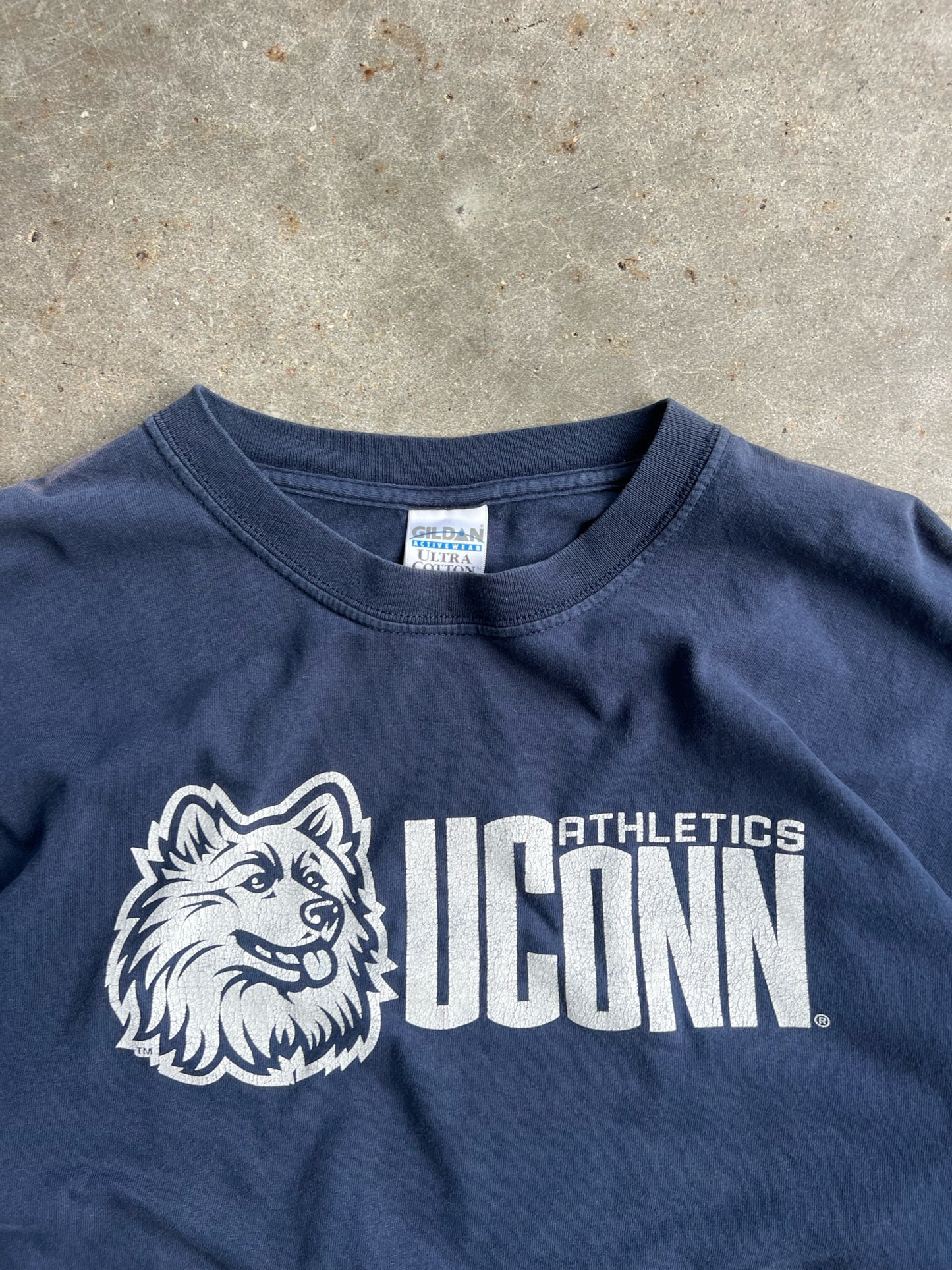 Vintage Navy UConn Athletics Shirt - XL