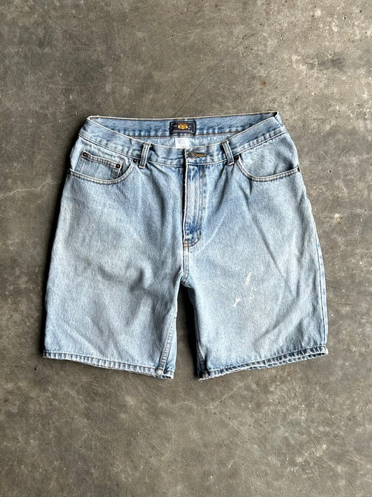 Vintage Route 66 Light Wash Denim Shorts - 29