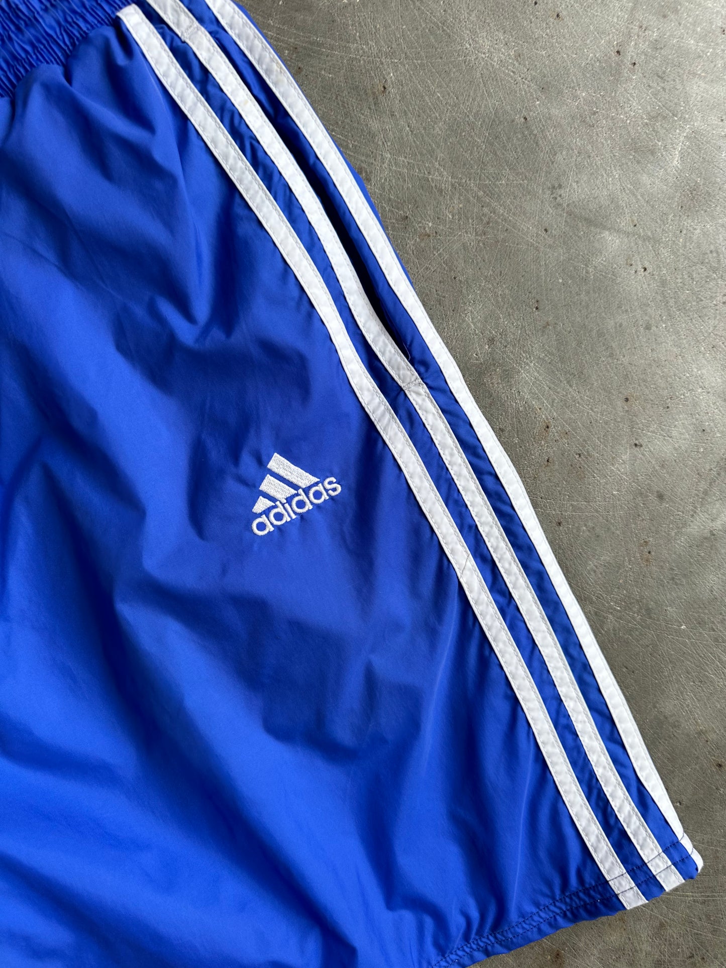 Reworked Blue Adidas Shorts - L