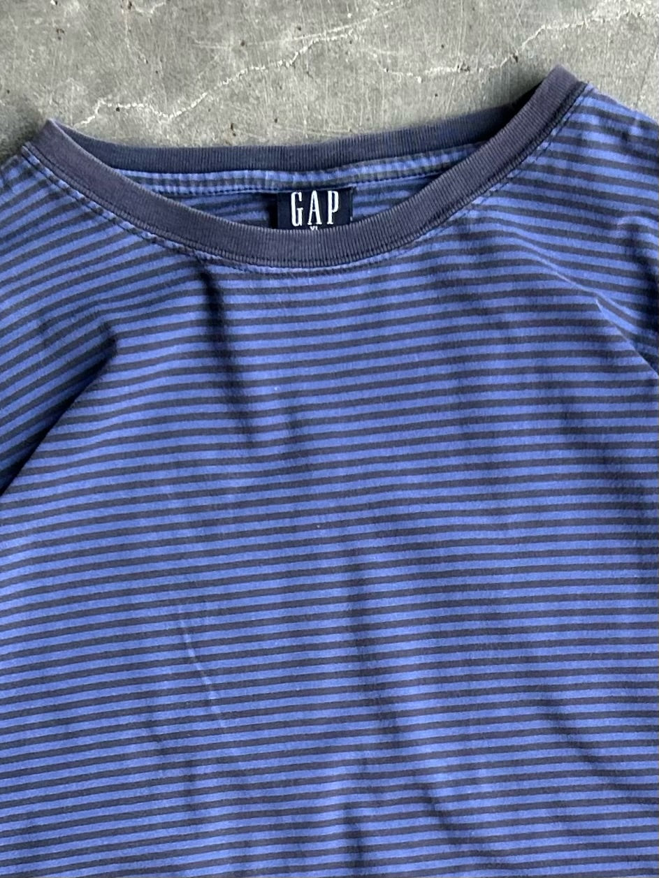 Vintage Blue Striped Gap Tee - XL