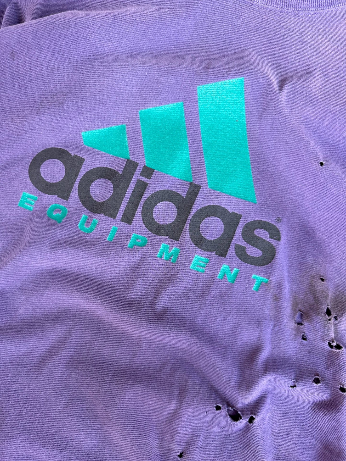 Vintage Distressed Adidas Shirt - L