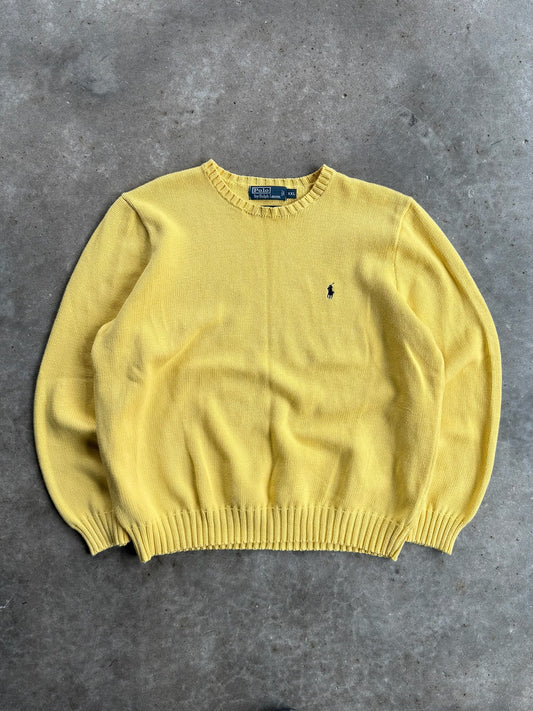 Vintage Yellow Ralph Lauren Sweater - XXL