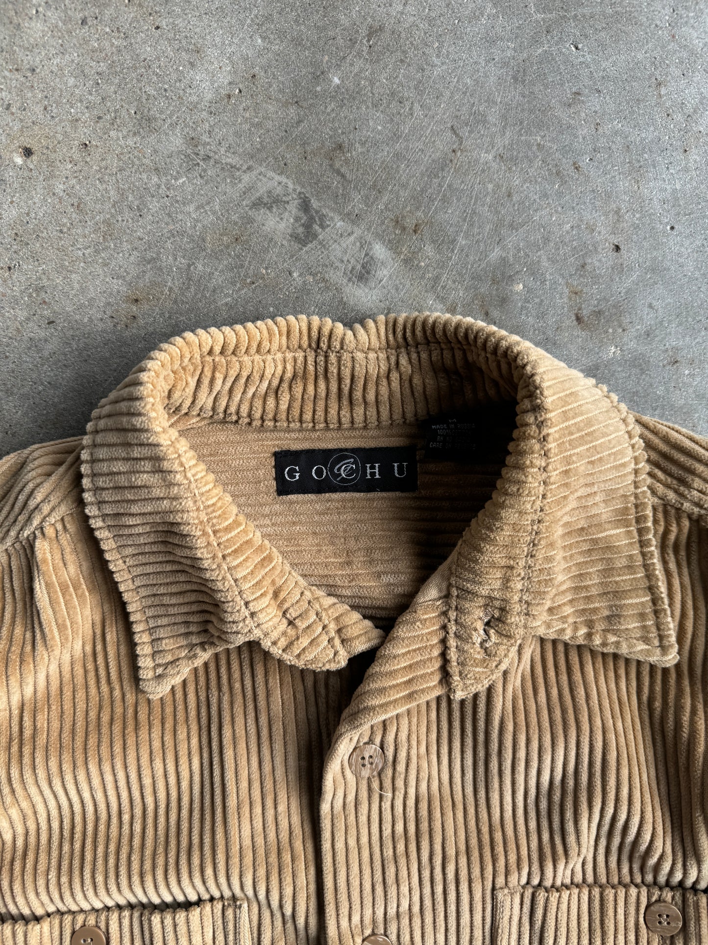 Vintage Gochu Khaki Corduroy Button Up - M