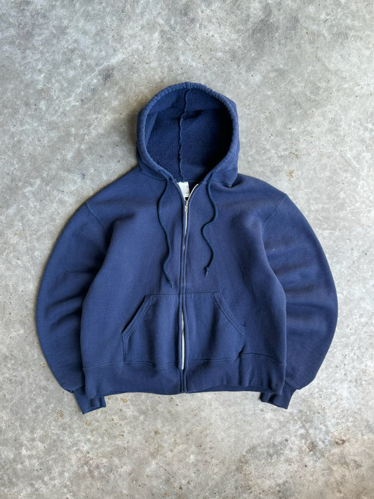 Vintage Navy Russell Zip Up - L