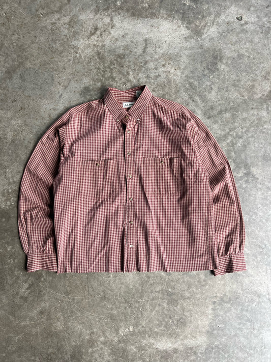 Vintage Red Cropped L.L. Bean Button Up - L