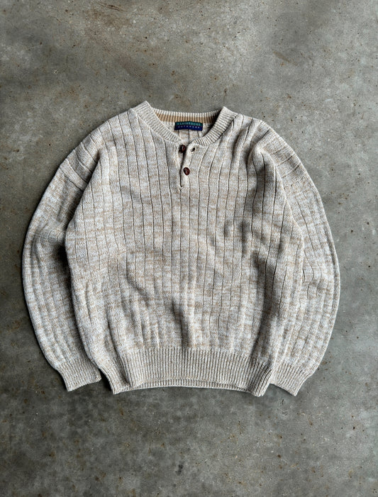 Vintage Claybrooke Cream Knit Sweater - L