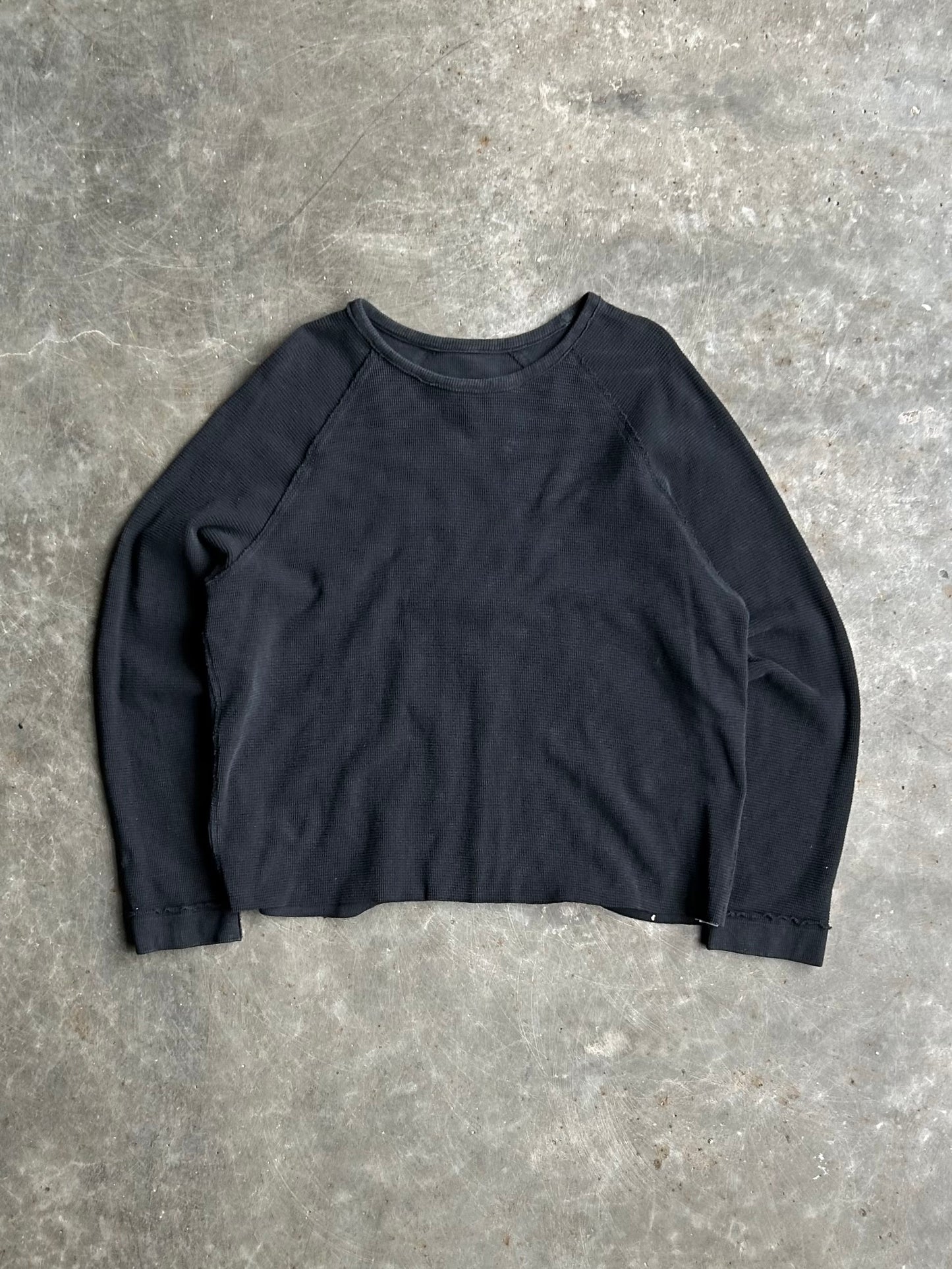 Vintage Carbon2Cobalt Black Cropped Thermal - L