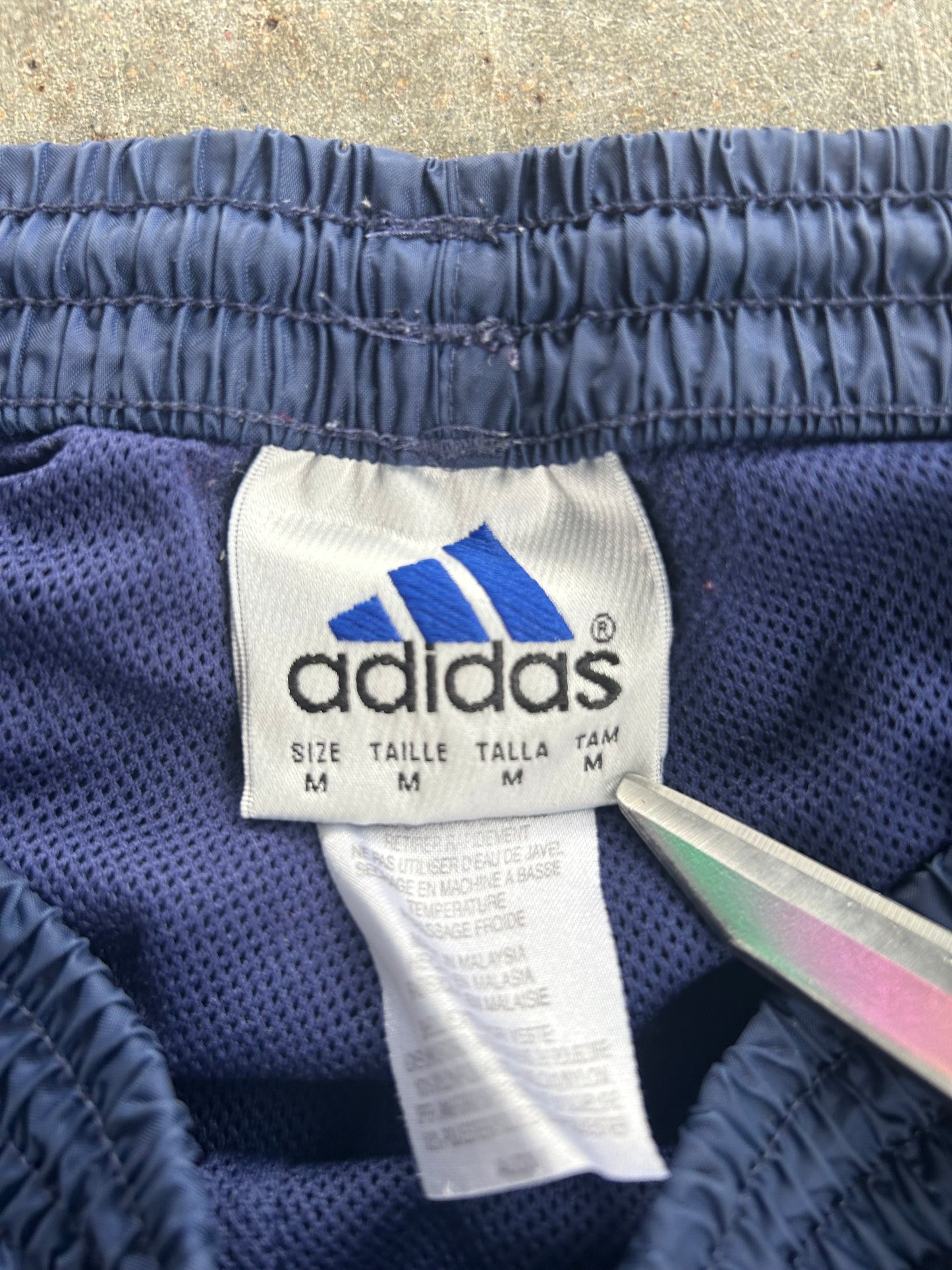 Vintage Navy Blue Adidas Track Pants - M