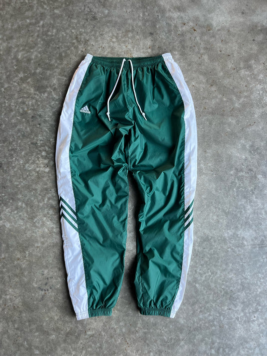 Vintage Deep Green Adidas Track Pants - L