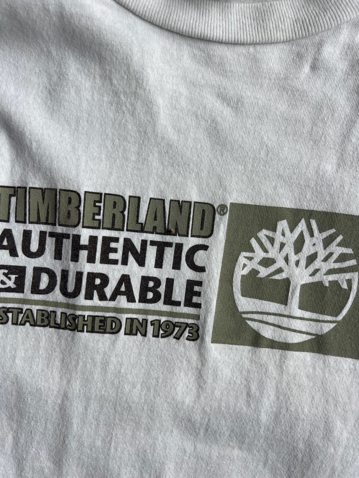 Vintage White Timberland Shirt - XXL