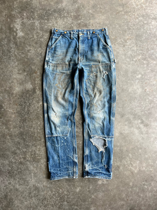 Vintage Distressed Faded Carhartt Double Knee Pants - 36