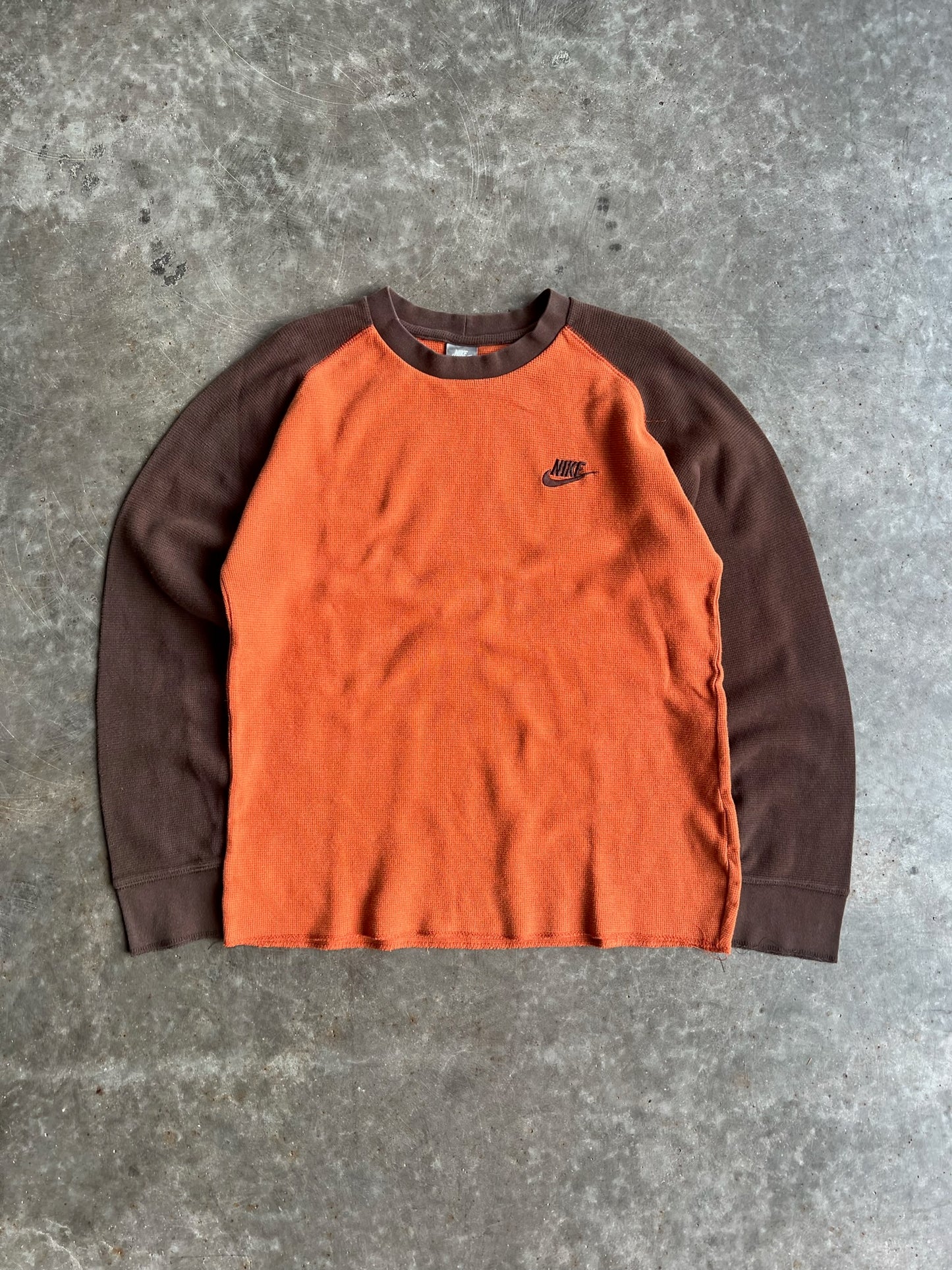 Vintage Burnt Orange And Brown Nike Thermal - XL