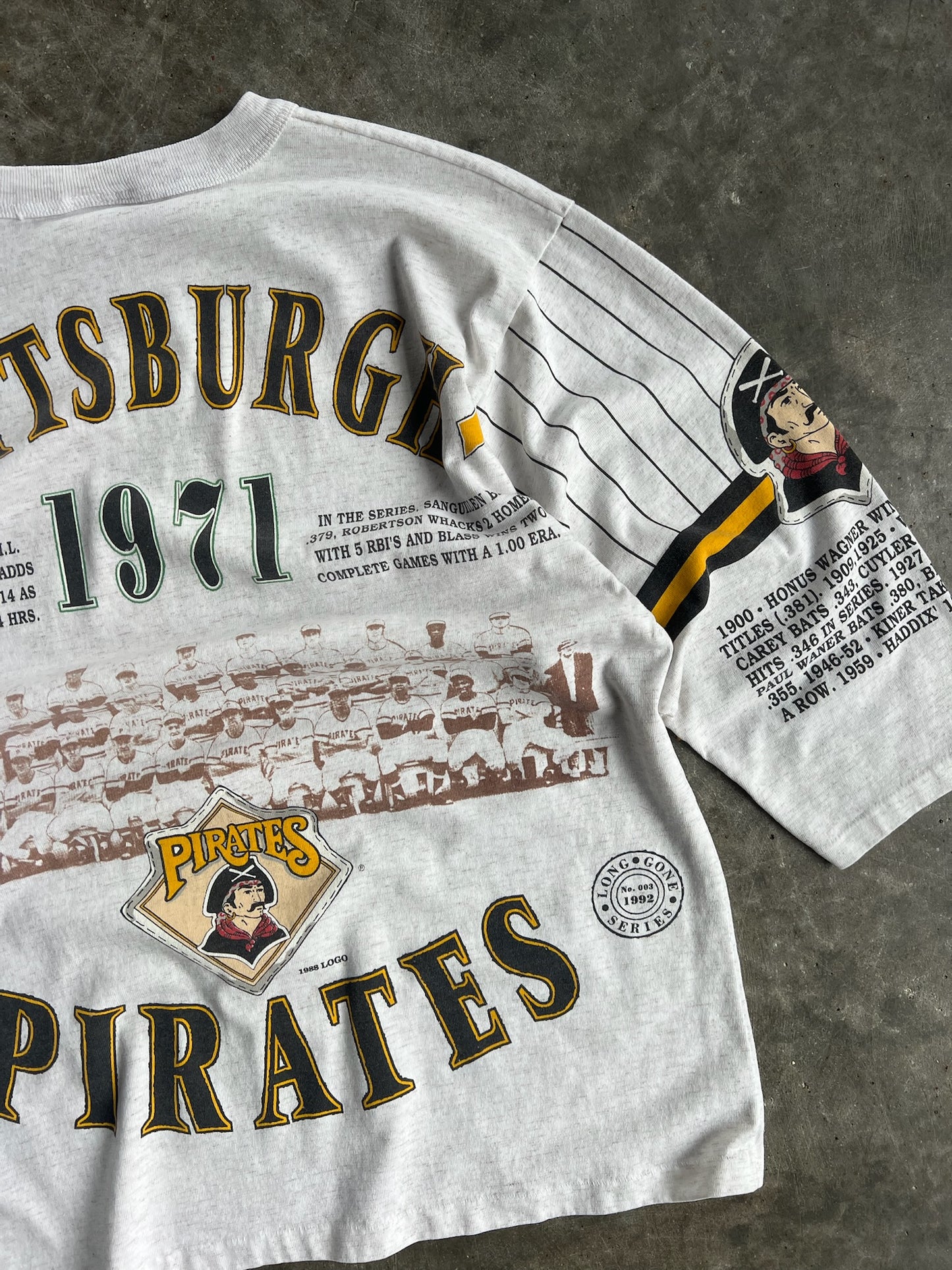 Vintage Pittsburg Pirates Single Stitch Long Gone Shirt - L