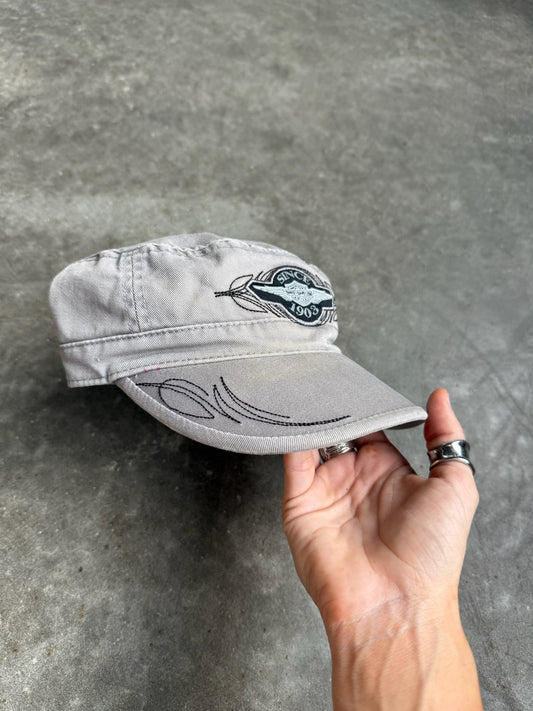 Vintage Grey Harley Davidson Strapback Hat