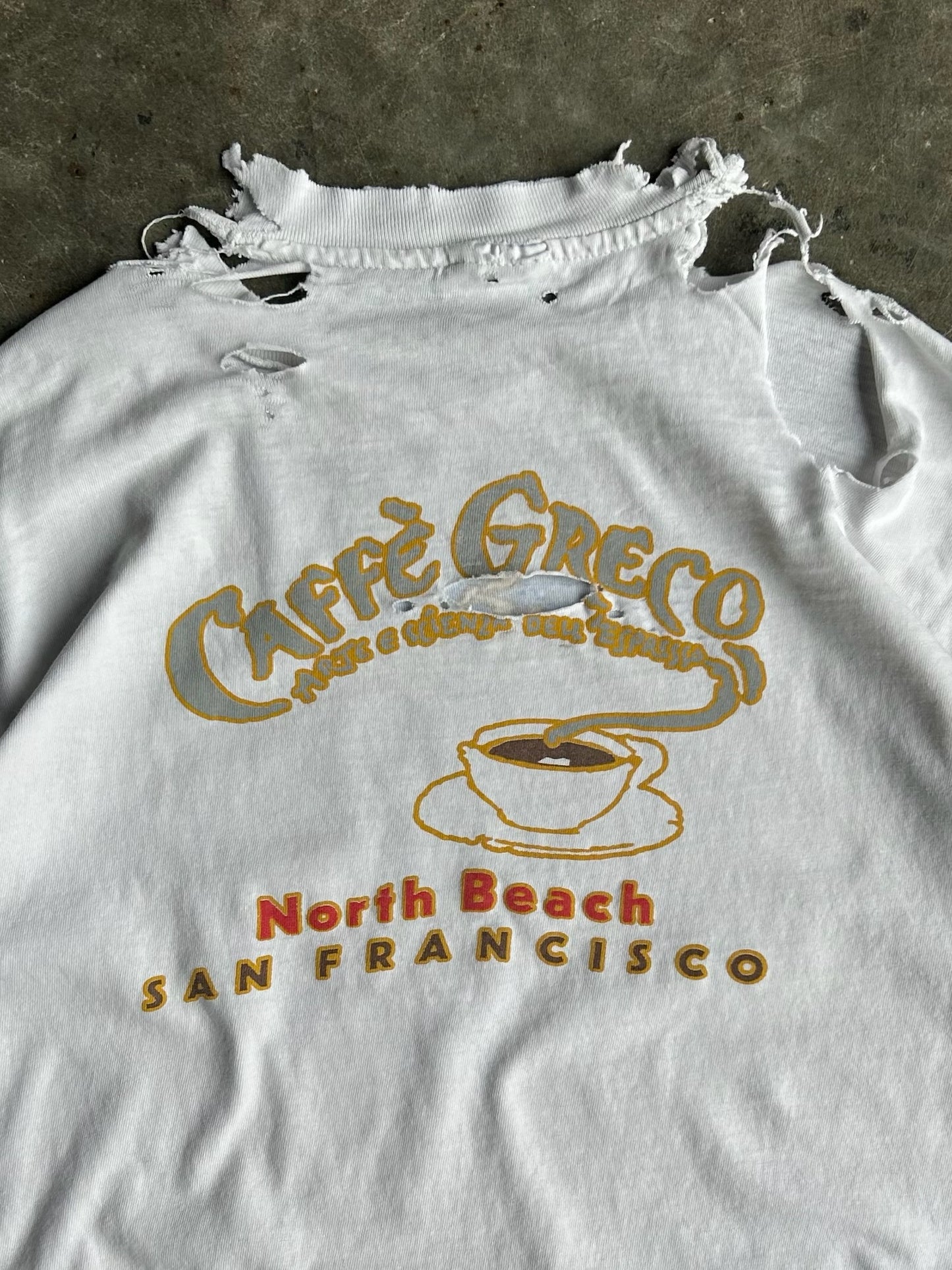 Vintage Distressed Caffe Greco Shirt - L