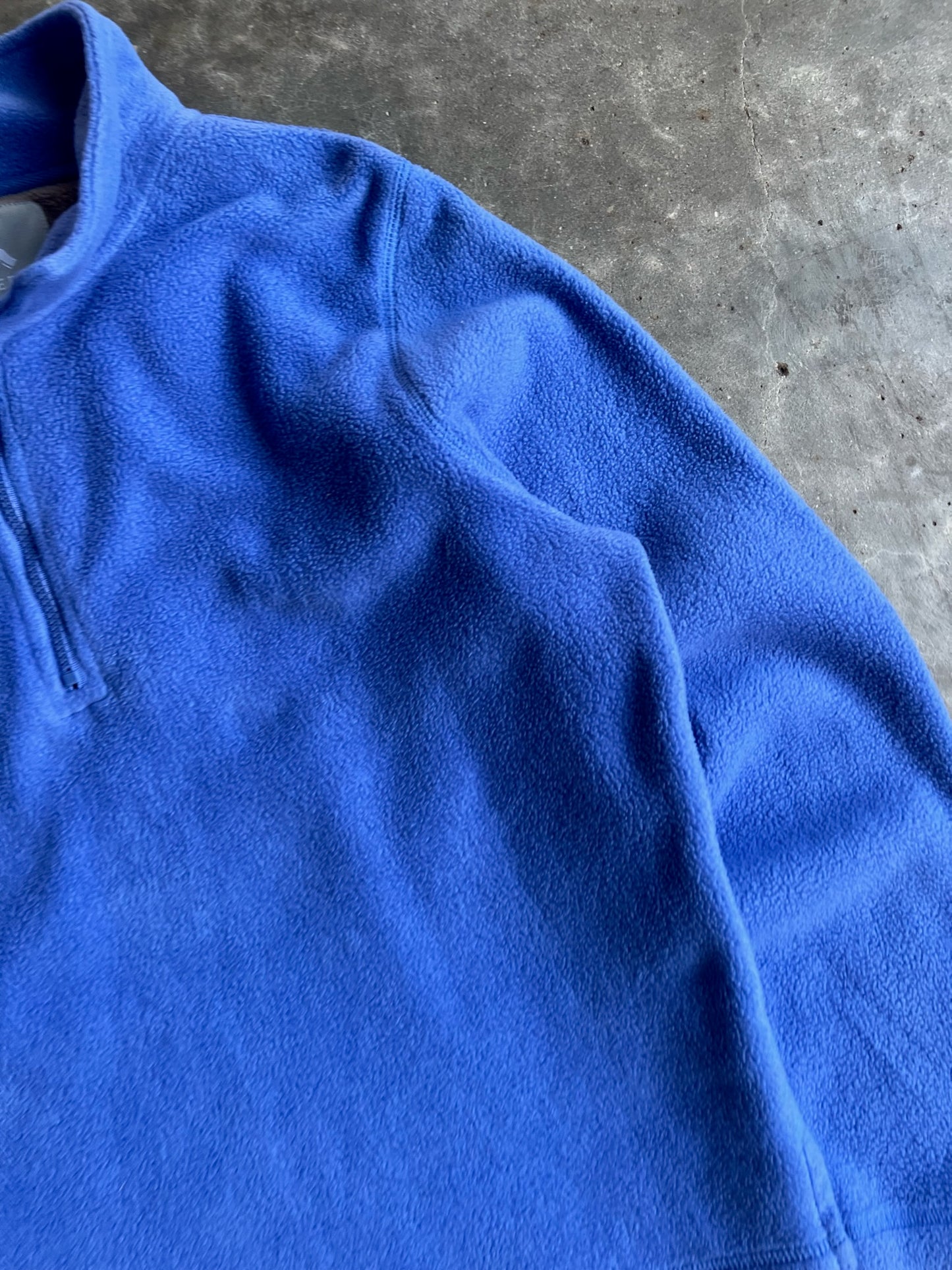 Vintage Blue Fleece Polar Edge Quarter Zip - L