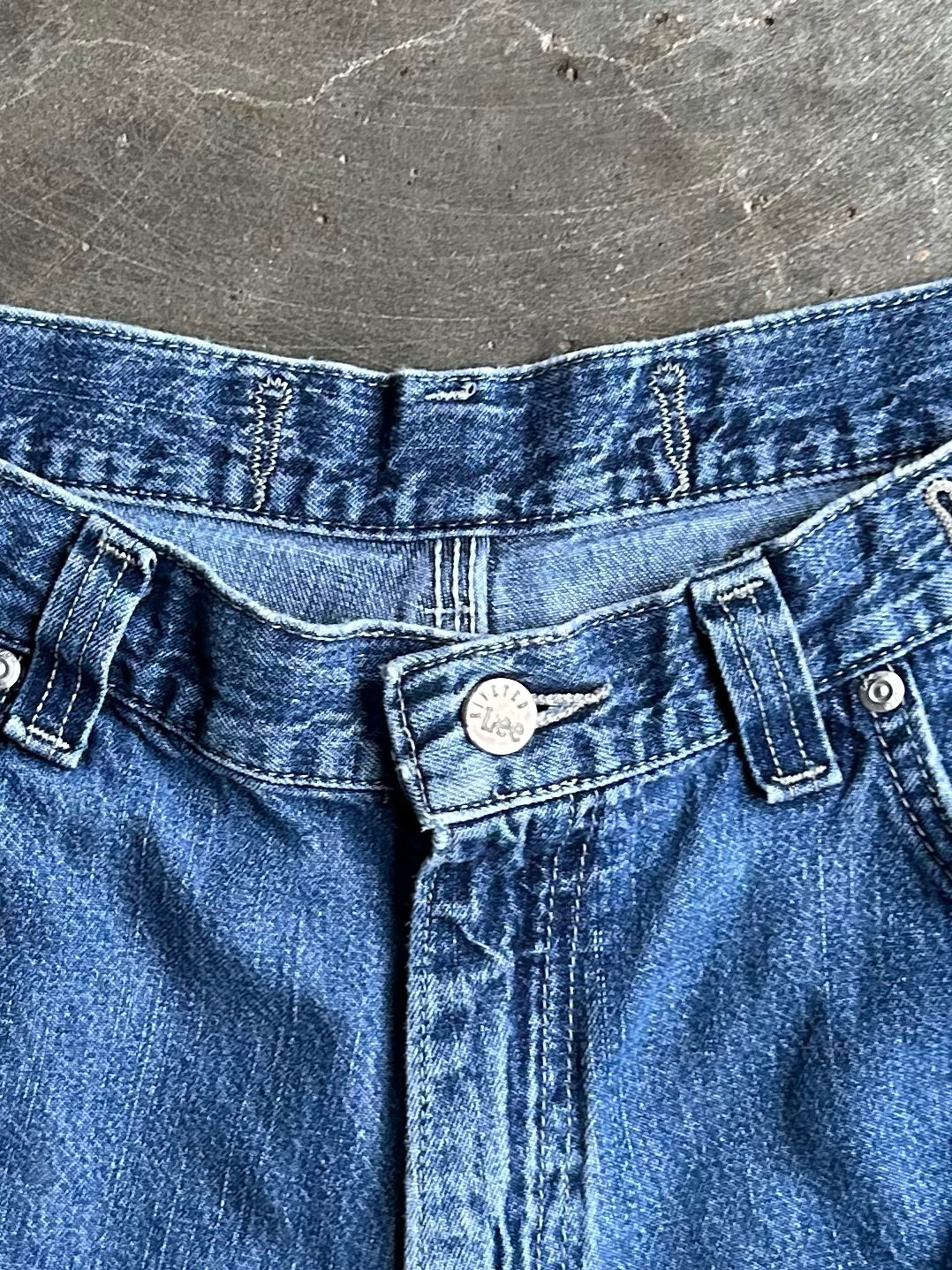 Vintage Medium Wash Lee Buckle Denim Shorts - 34