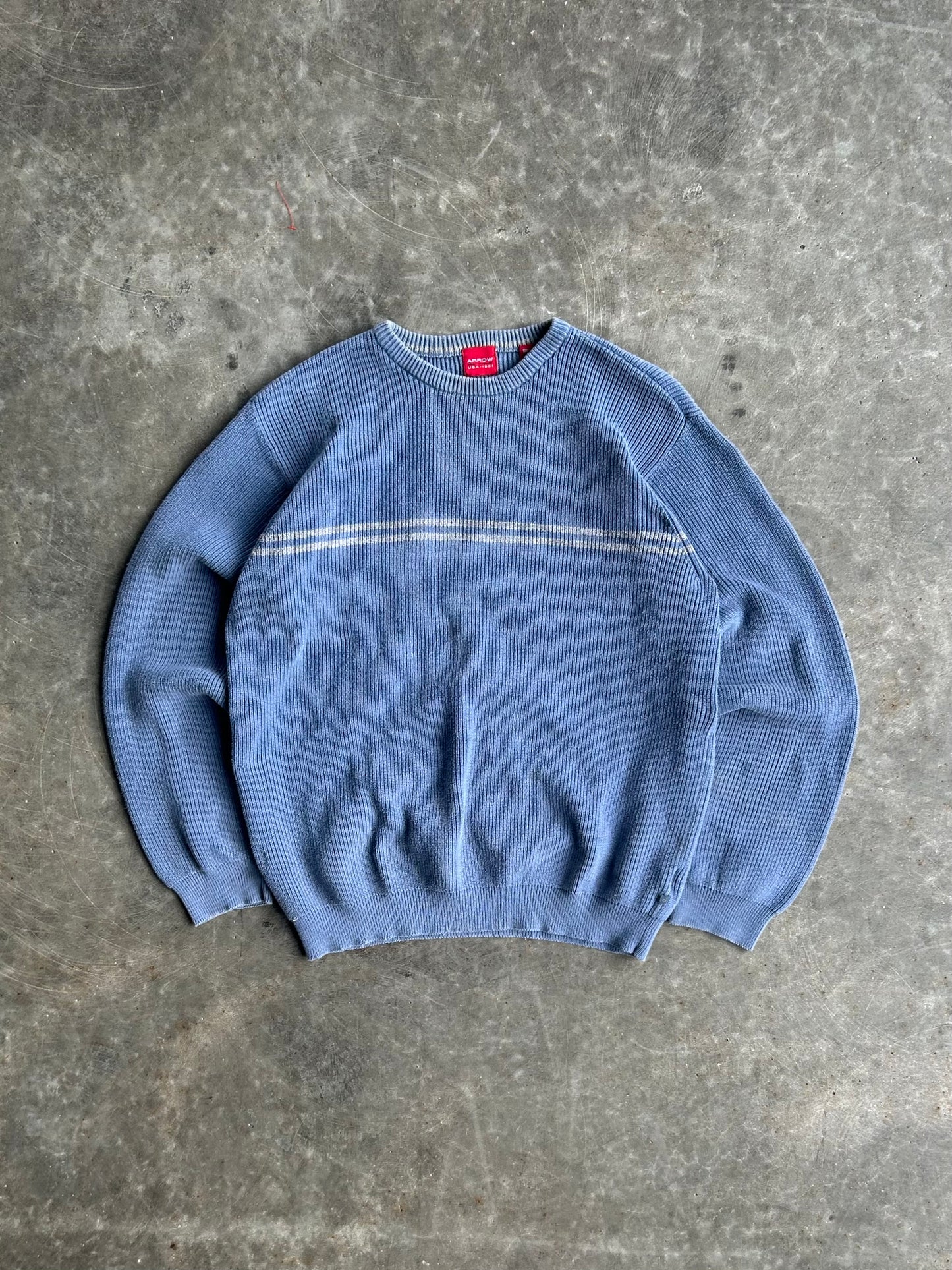 Vintage Blue Arrow Sweater - M