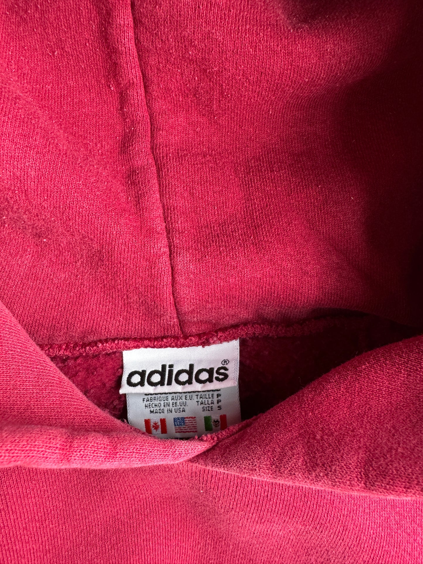 Vintage Maroon Adidas Hoodie - S