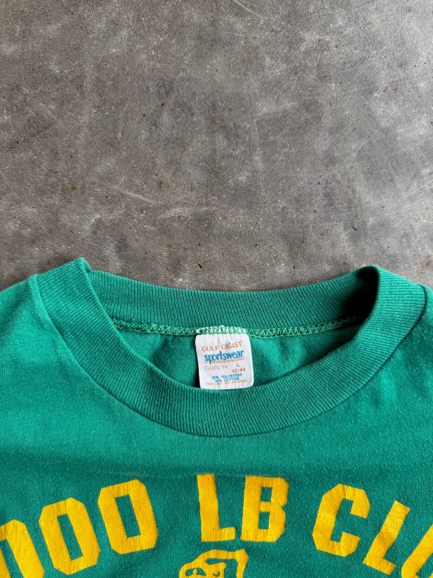 True Vintage Single Stitch Green RCHS Distressed Tee - L