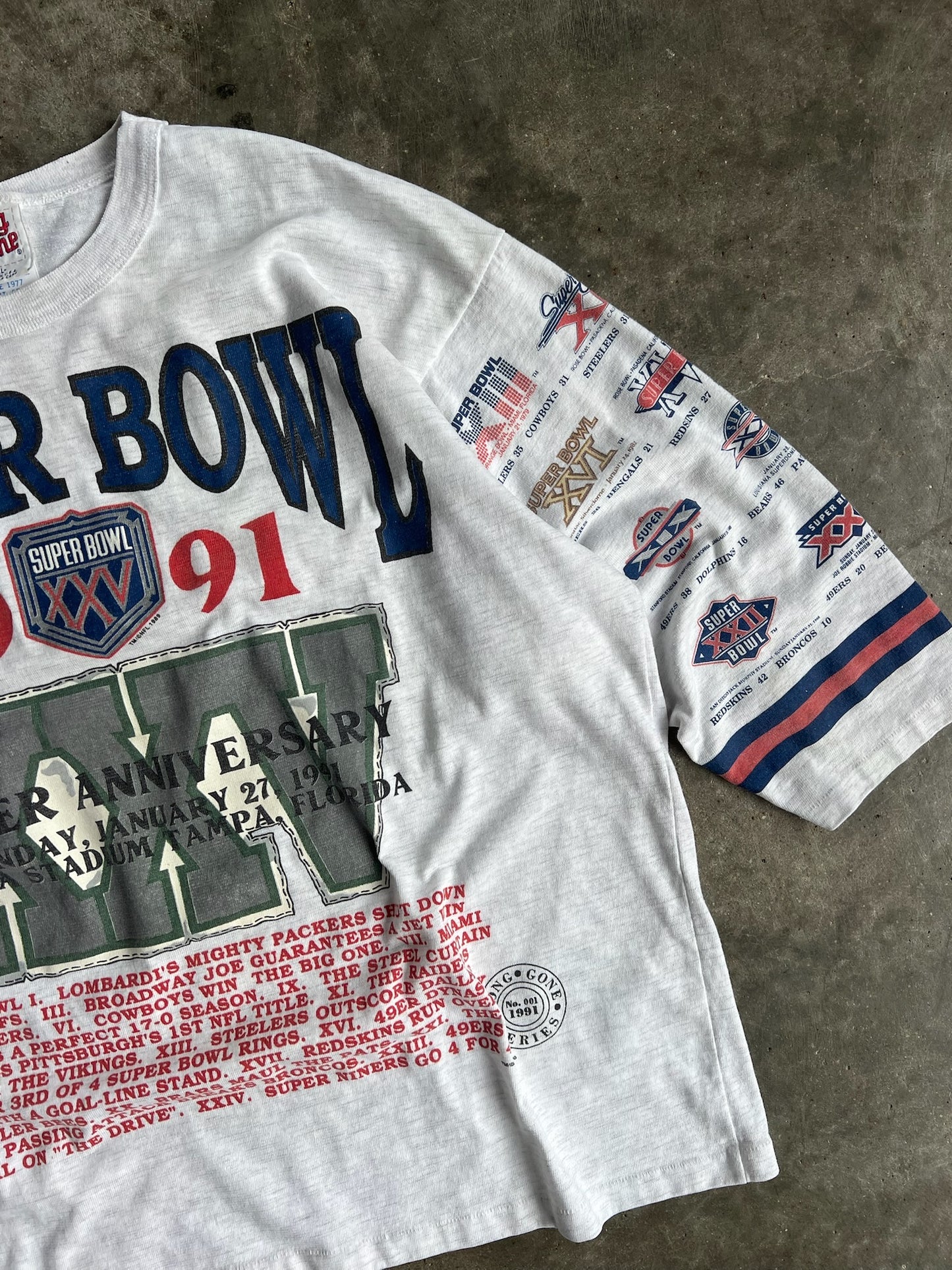 Vintage Super Bowl XXV Long Gone Shirt - XL