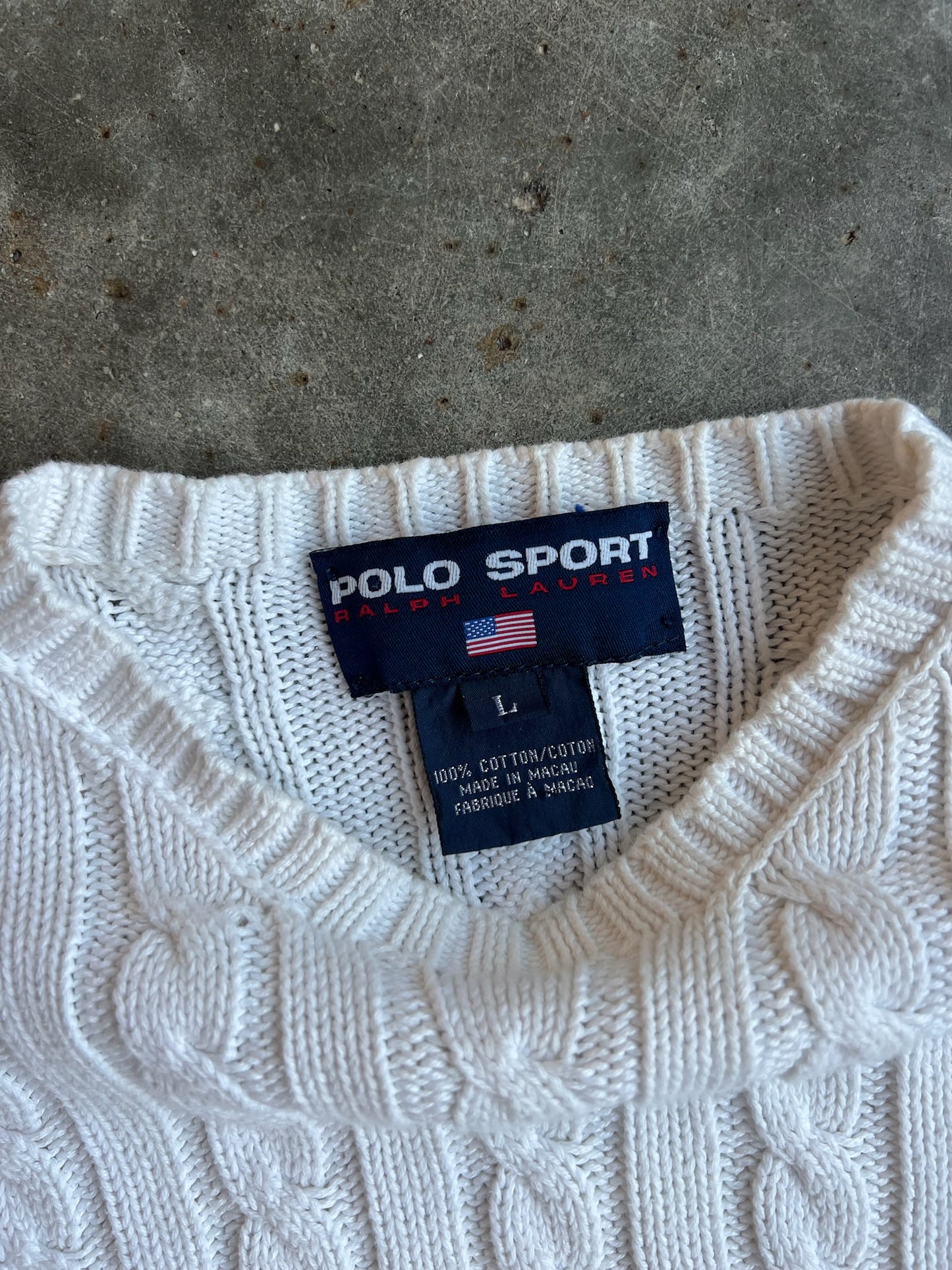 Vintage White Ralph Lauren Sweater - L