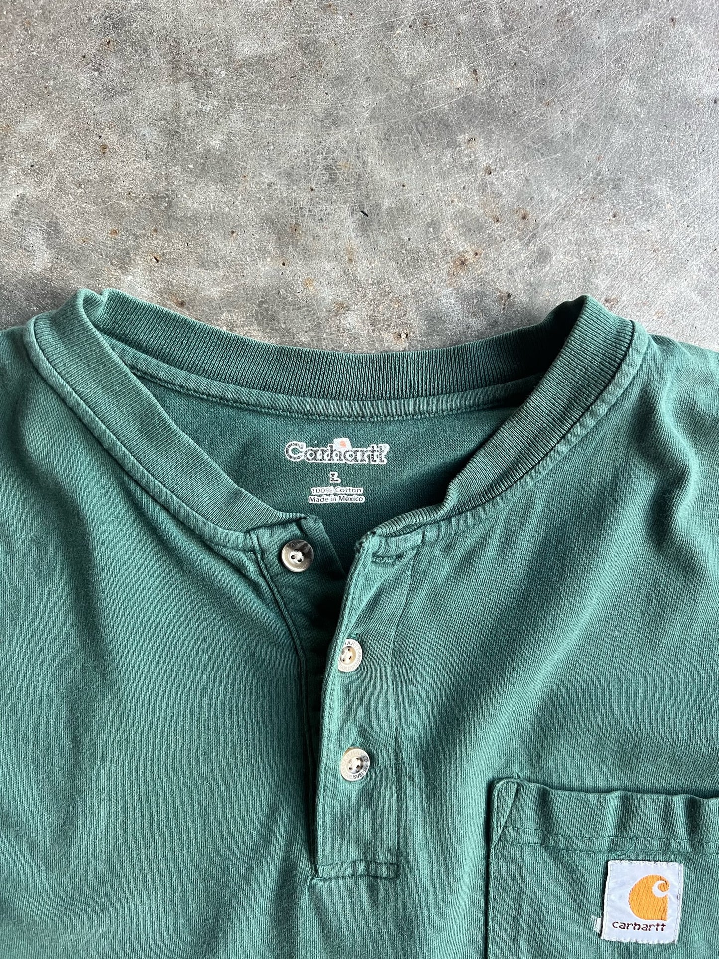 Forest Green Cropped Carhartt Shirt - XL