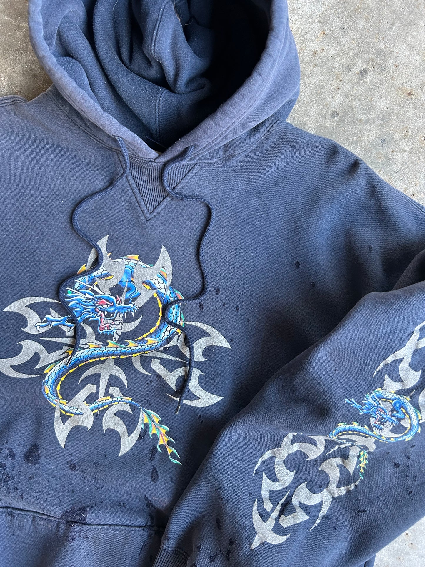 Vintage Thrashed Dragon Hoodie - XL