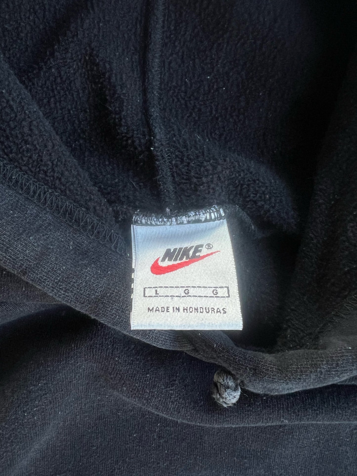 Vintage Black Swoosh By Nike Hoodie - L