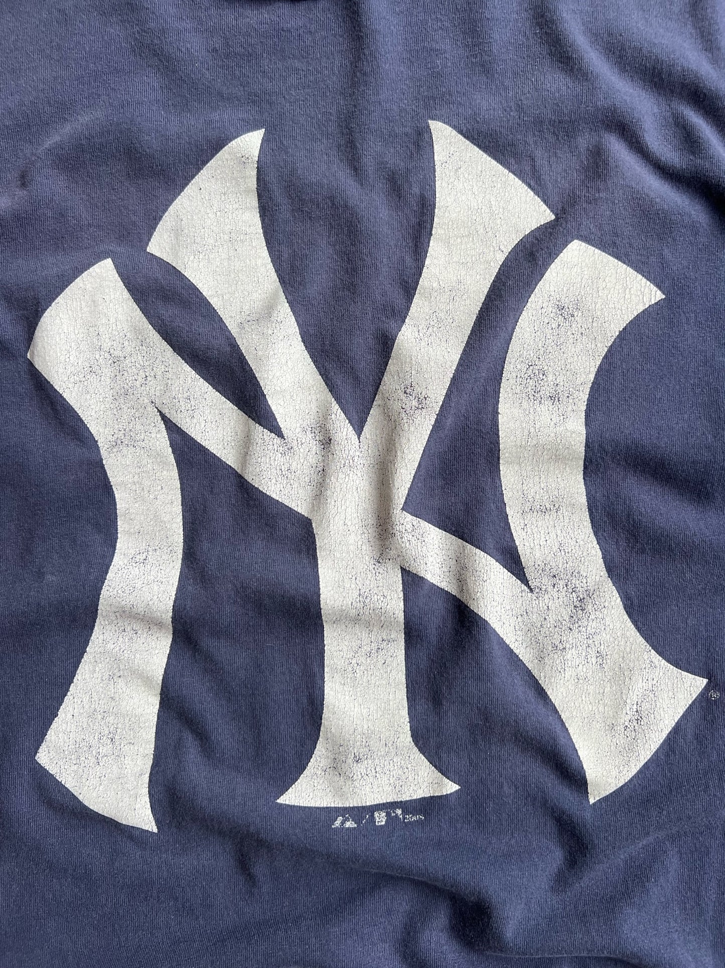 Vintage Navy Faded Yankees Shirt - L