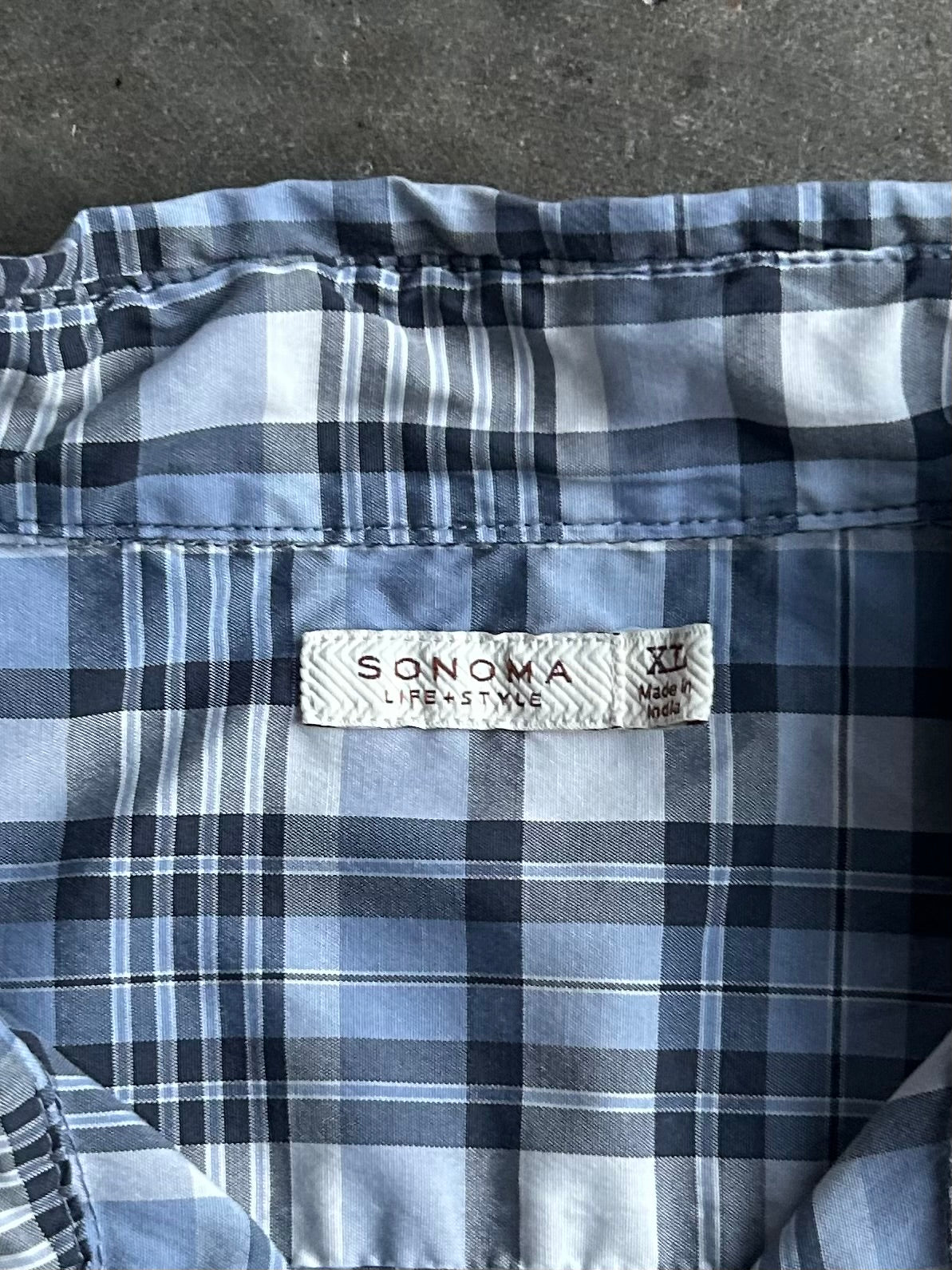 Blue Sonoma Cropped Plaid Button-Up - XL