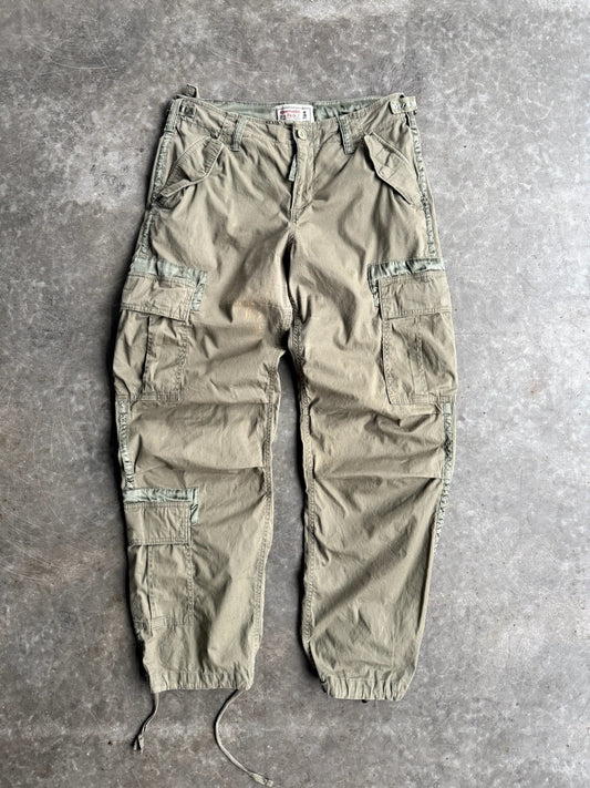 Vintage Army Green Abercrombie & Fitch Parachute Pants - 32