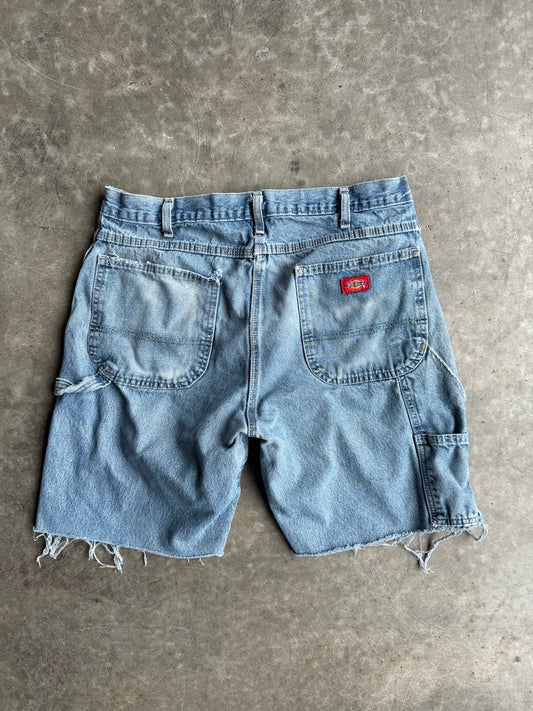 Vintage Dickies Distressed Denim Carpenter Shorts - 33