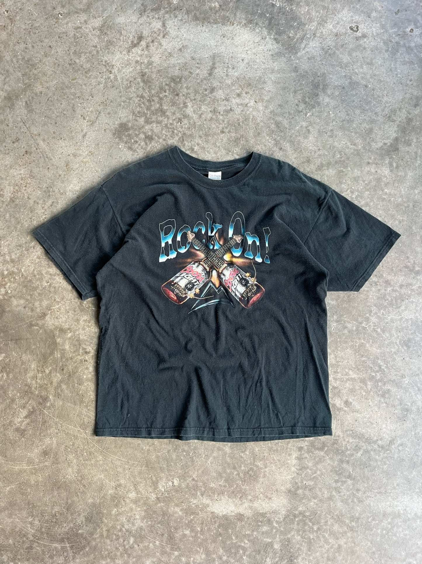 Vintage Black Rock On Coors Light Shirt - XL