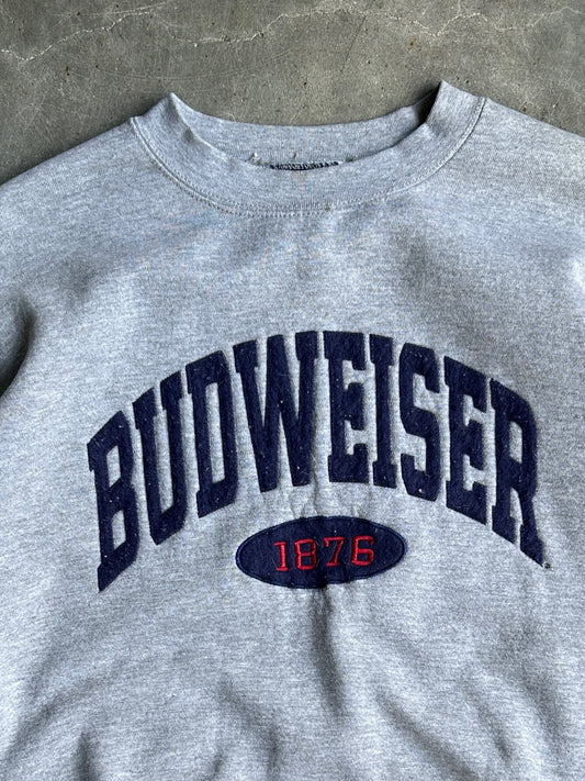 Vintage Grey Budweiser Crew - XL