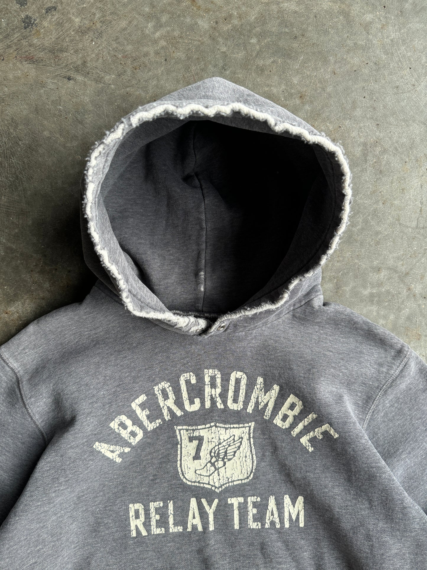 Vintage Abercrombie Relay Team Hoodie - L