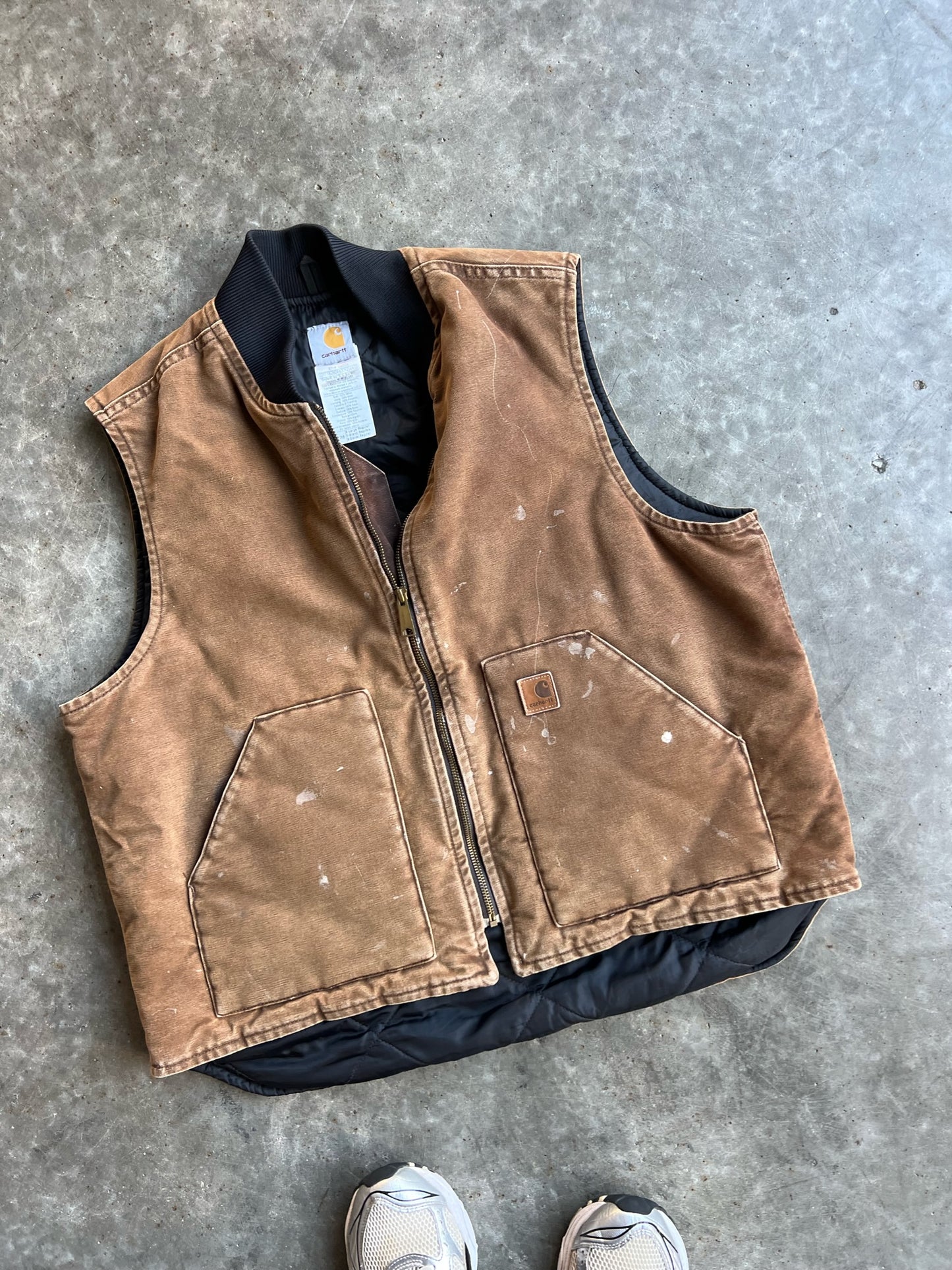 Vintage Faded Brown Carhartt Vest - XL