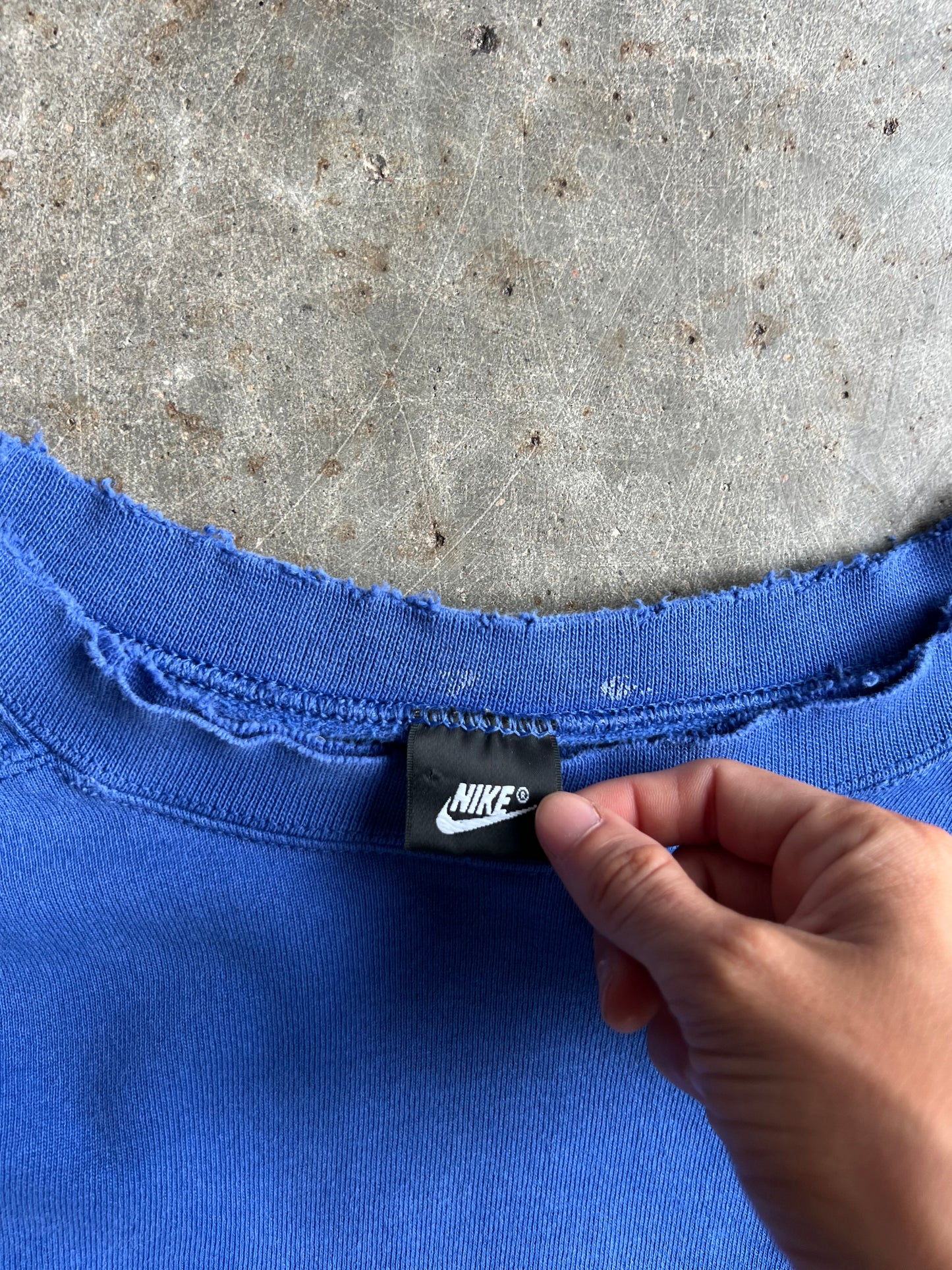 Vintage Distressed Nike Spellout Crew - XXL