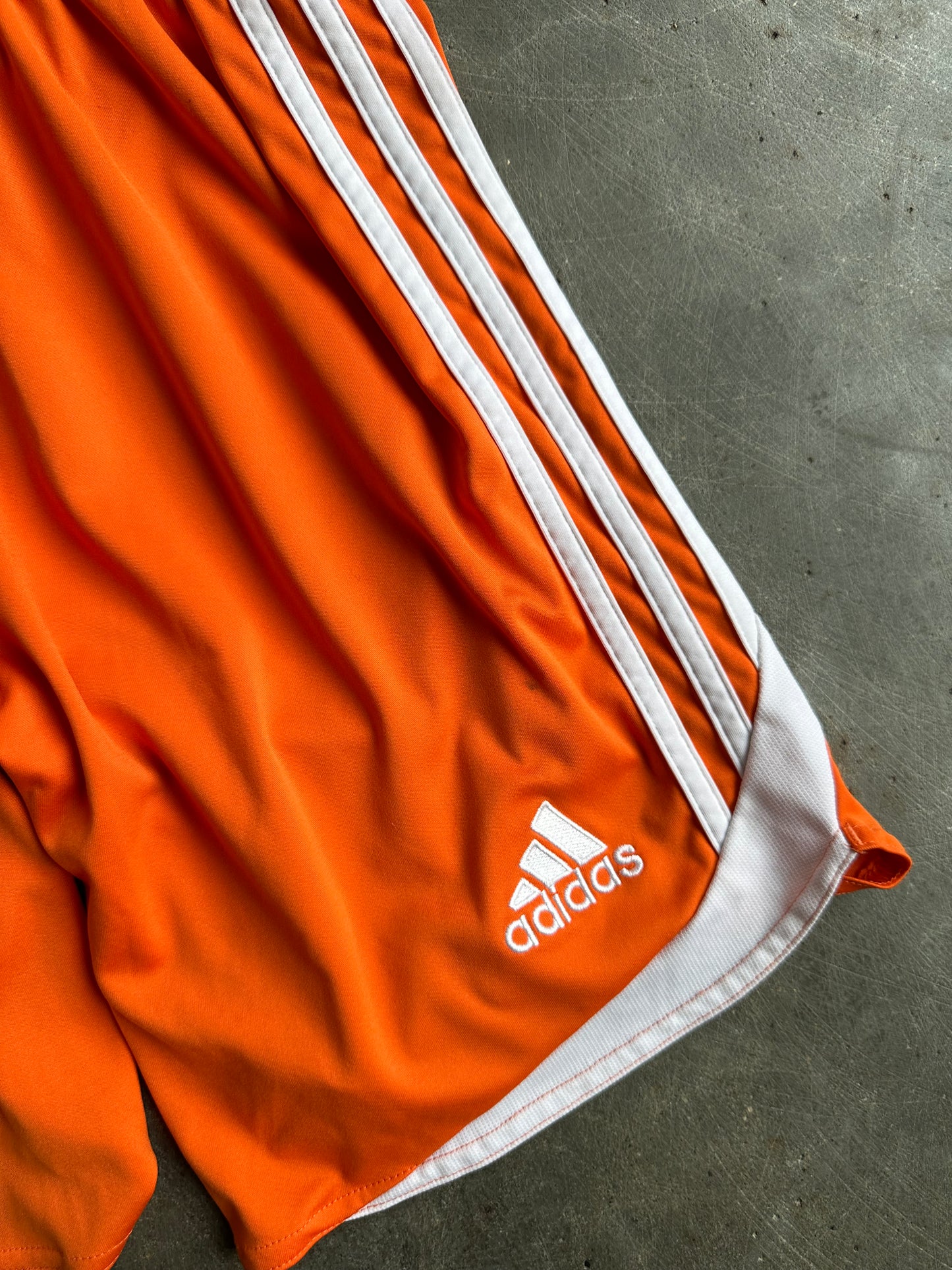 Vintage Orange Adidas Soccer Shorts - S