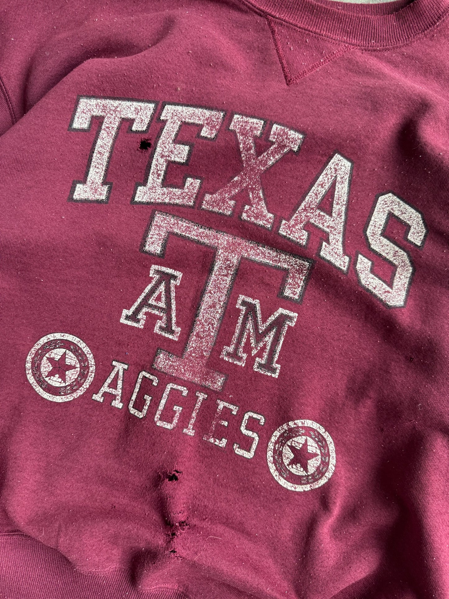 Vintage Faded Texas A&M Crew - XL