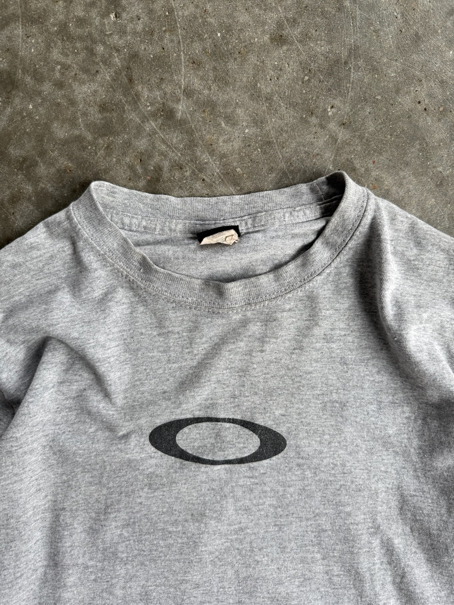 Vintage Grey Oakley Logo Long Sleeve Shirt - S