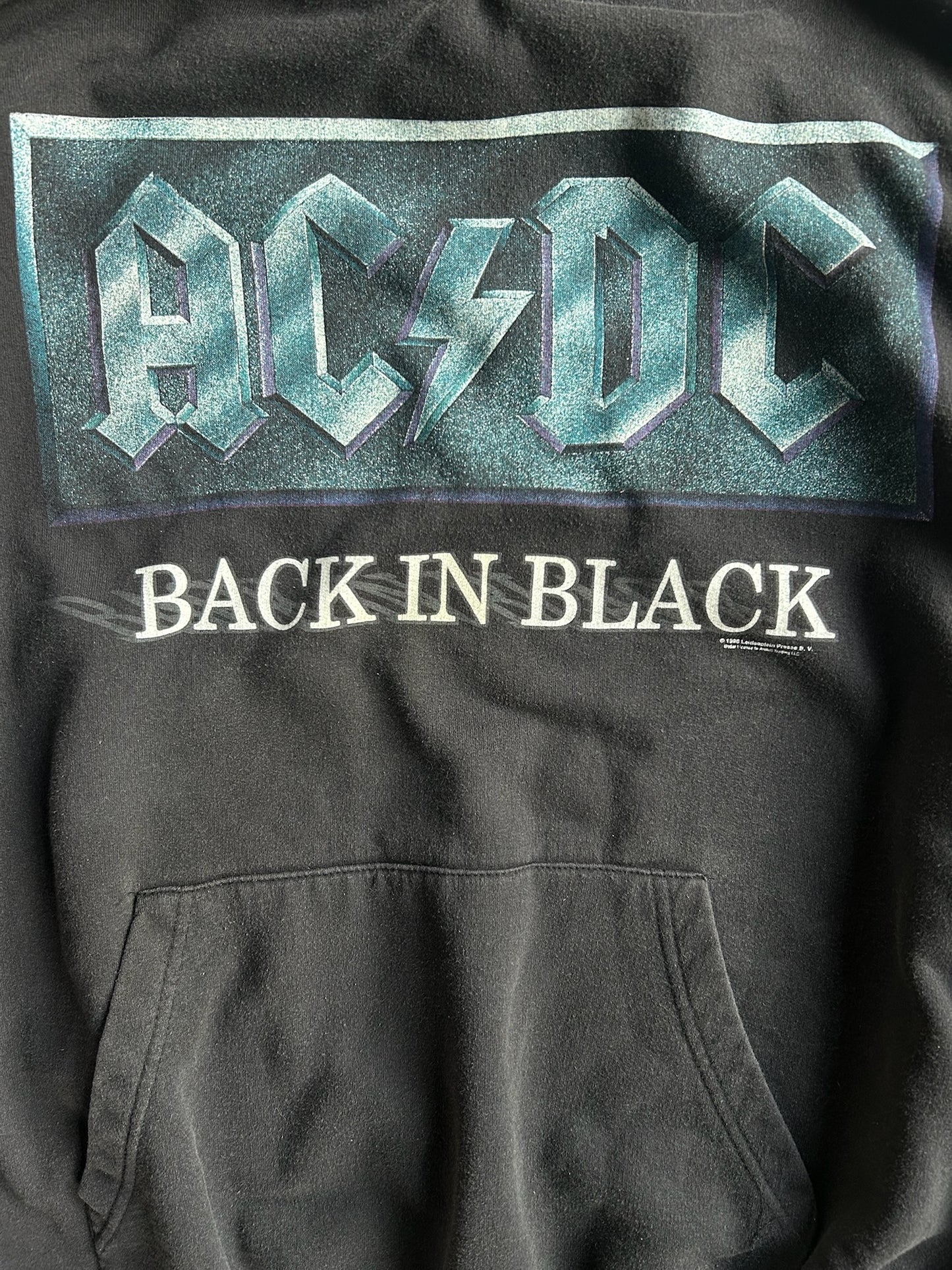 Vintage Black ACDC Hoodie - XL