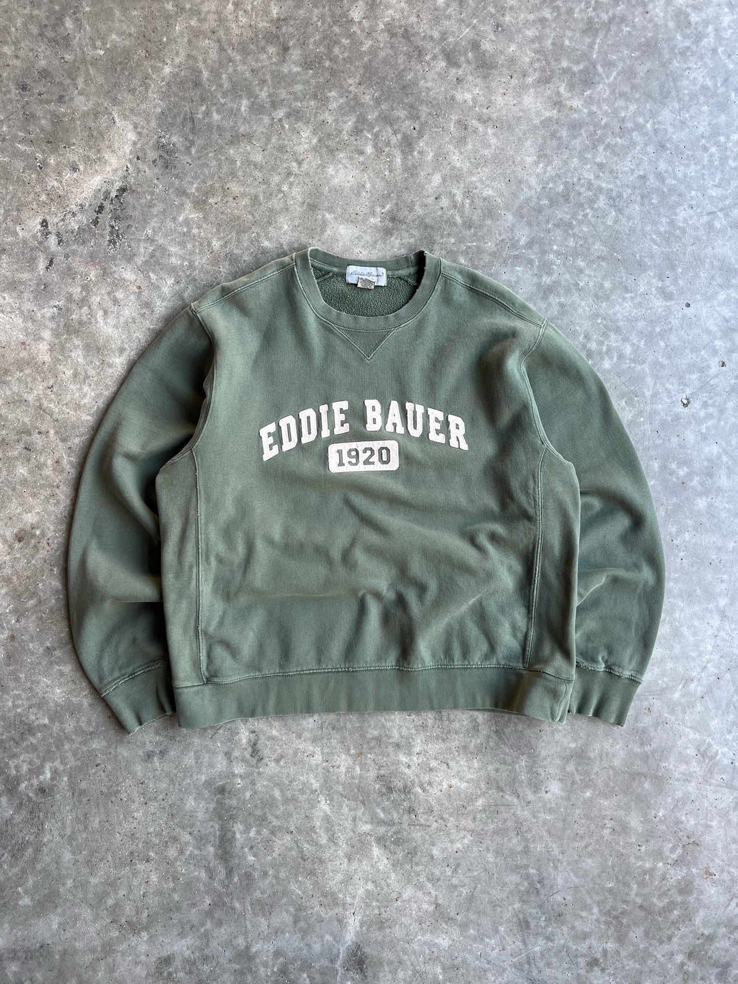 Vintage Green Eddie Bauer Crew - L