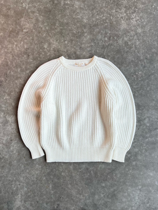 Vintage Cream Knit Sweater - M