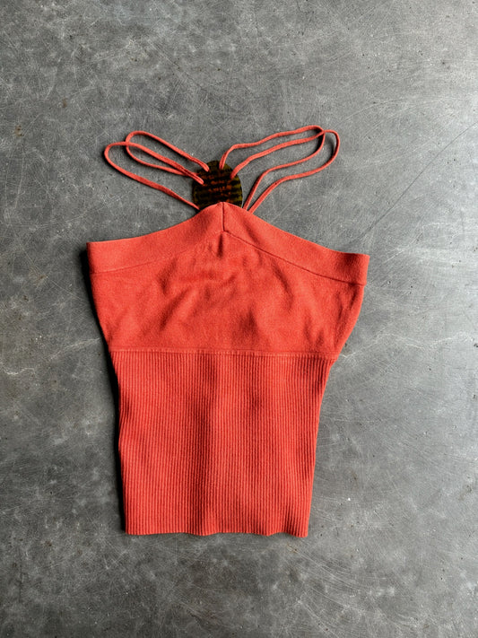 Vintage Burnt Orange Halter Top - S